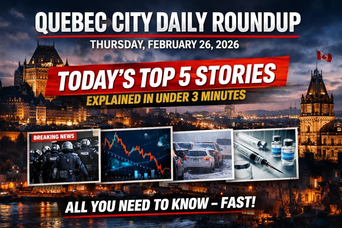 Quebec City Daily Roundup: Thursday, February 26, 2026 : Today’s Top 5 Stories Explained in Under 3 Minutes